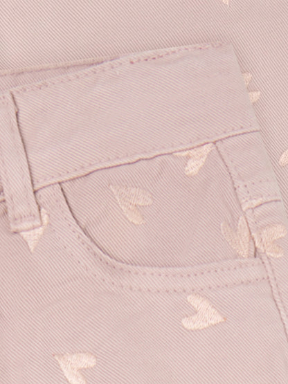 Minymo Mädchen Hose – Rosa mit Herzmuster