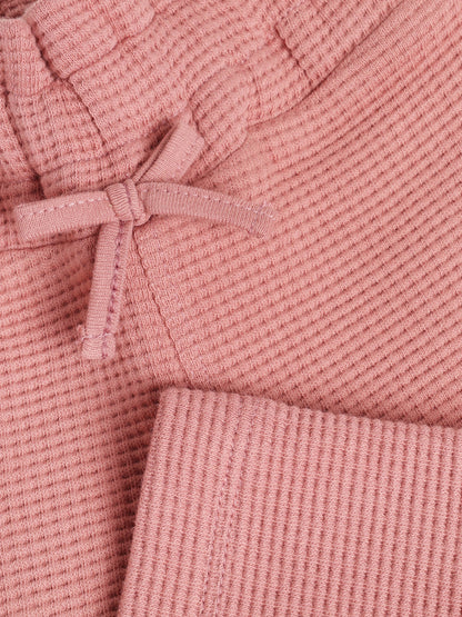 Noppies Mädchen Waffel-Hose Ash Rose mit Bindeband
