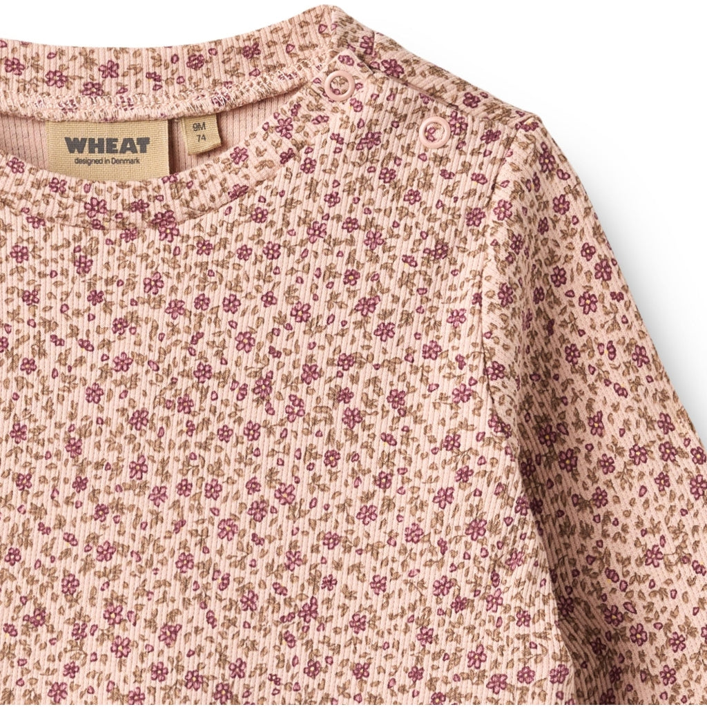 Wheat Kleid Mädchen – Rosa mit Blumenmuster