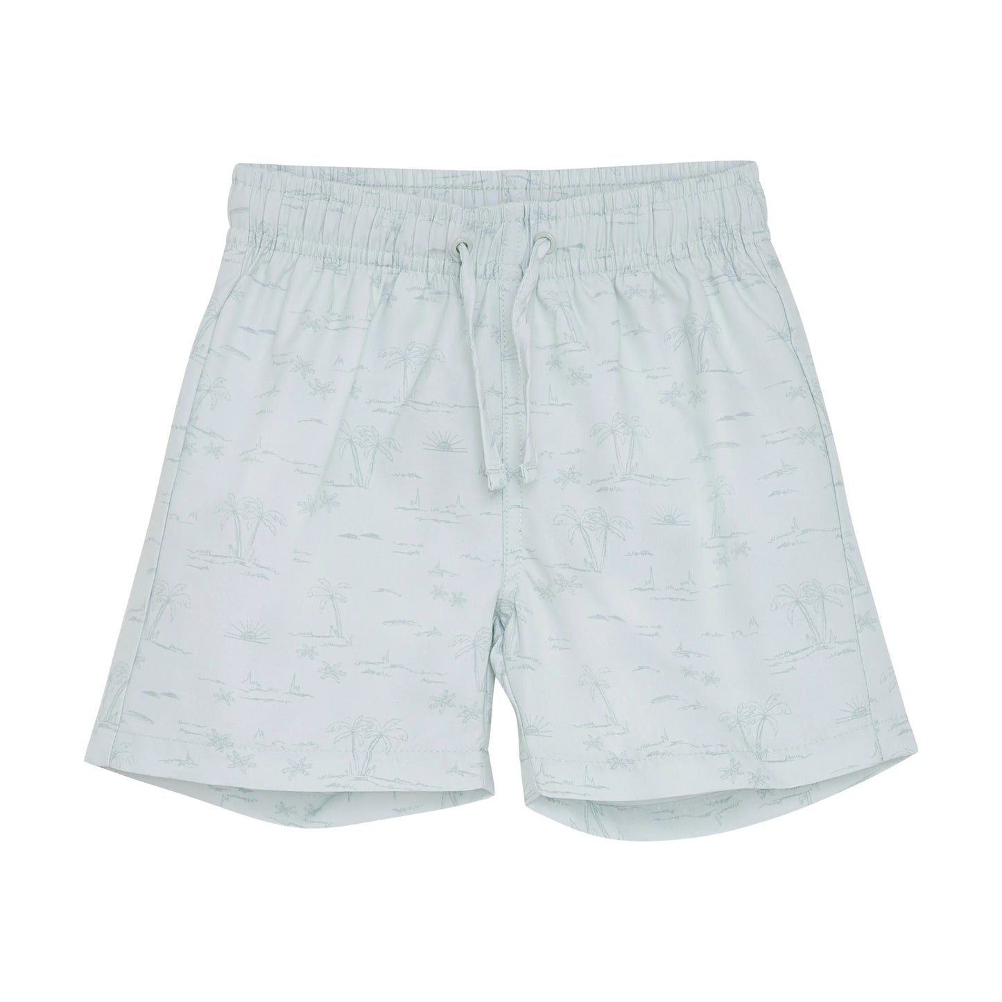 En Fant Shorts mit Palmenprint in Hellblau Mokkini Kindermode Gesperrt