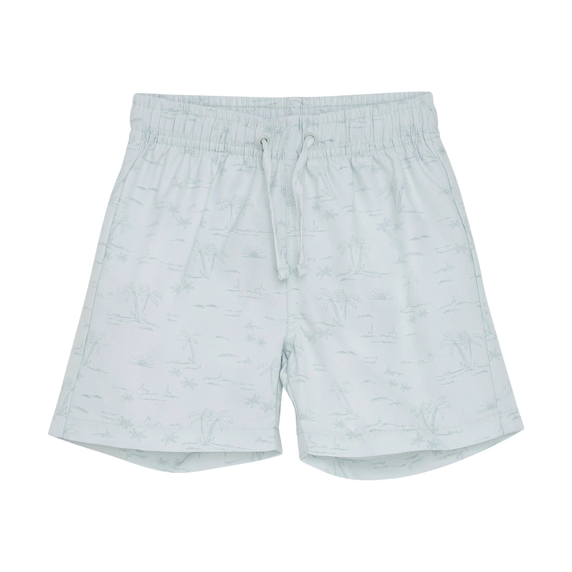 En Fant Shorts mit Palmenprint in Hellblau Mokkini Kindermode Gesperrt