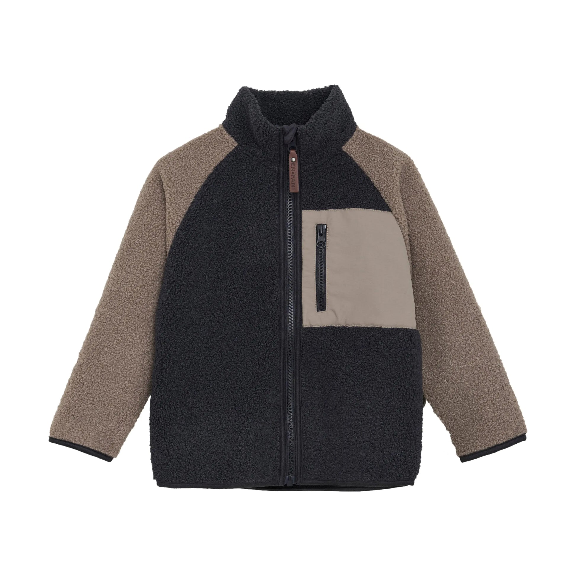 Enfant Fleecejacke in Kontrastfarben Mokkini Kindermode Gesperrt