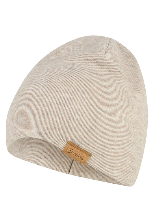 Sterntaler Kinder Beanie Melange Braun meliert