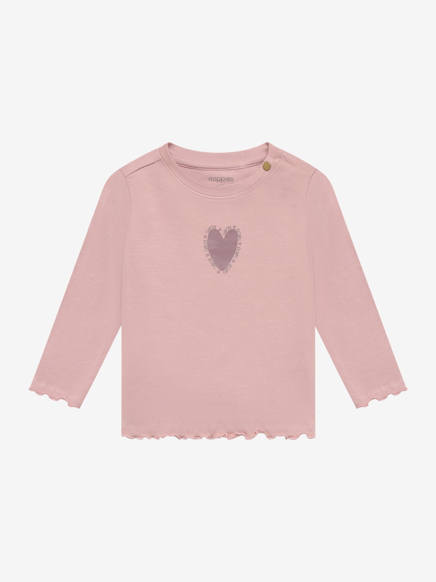 Noppies Mädchen Langarmshirt Adobe Rose mit Herzmotiv