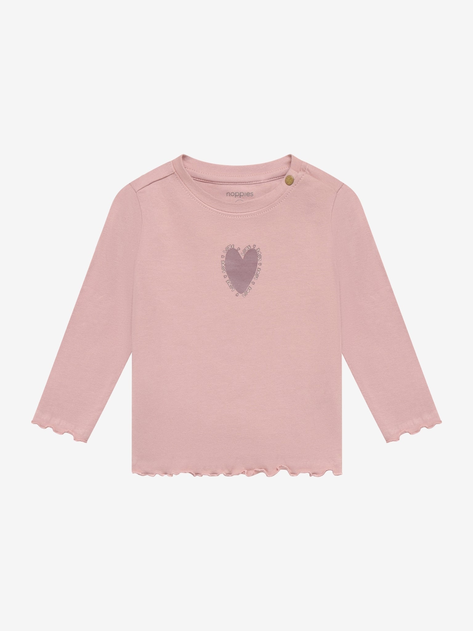 Noppies Mädchen Langarmshirt Adobe Rose mit Herzmotiv