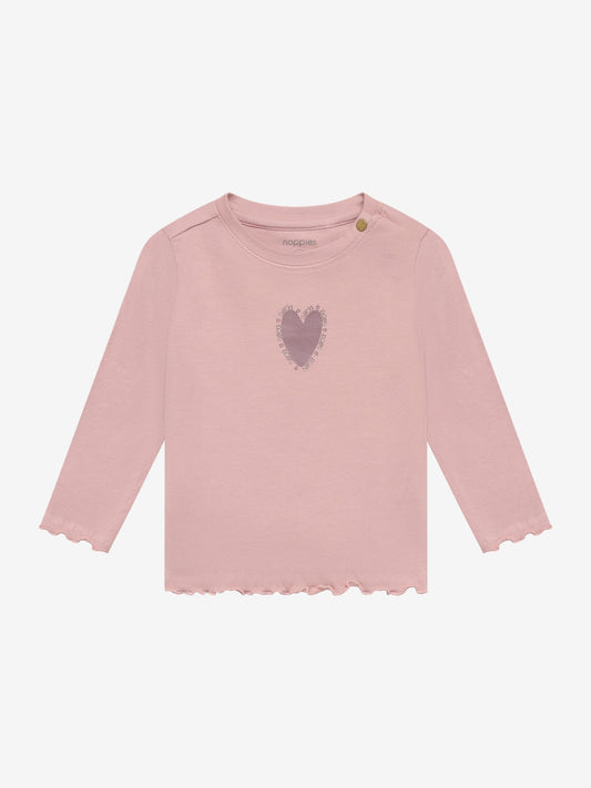 Noppies Mädchen Langarmshirt Adobe Rose mit Herzmotiv
