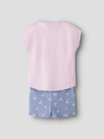 name it Mädchen T-Shirt NMFVIGEA CAPSL TOP SET - Pirouette Flower Cat Gr. 104-98 - Back