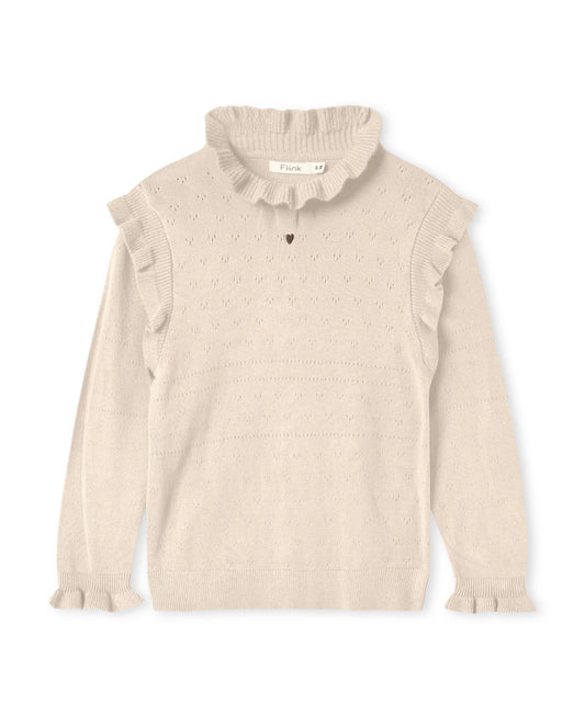 Fliink Pullover mit Rüschen Mokkini Kindermode Pullover