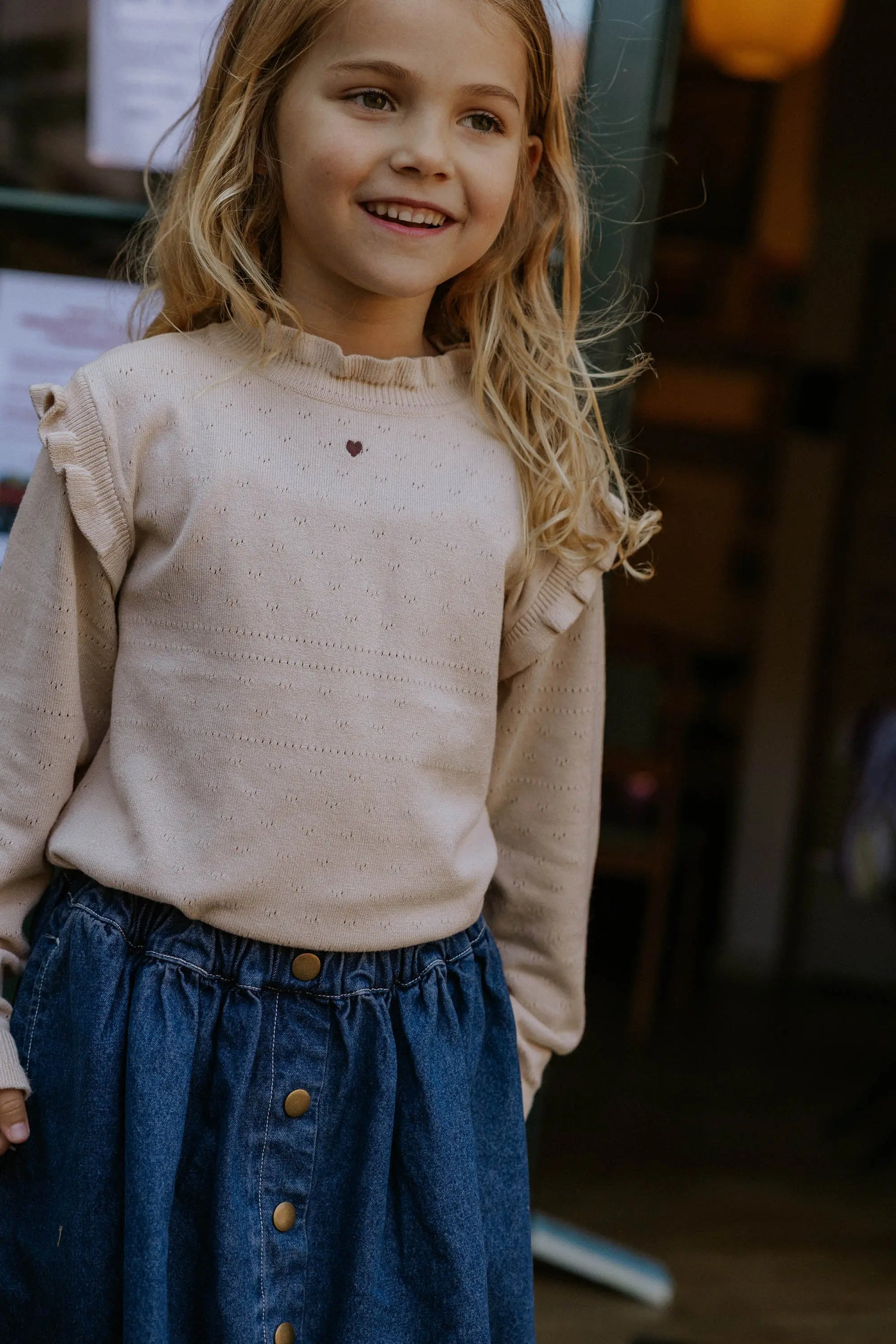 Fliink Pullover mit Rüschen Mokkini Kindermode Pullover