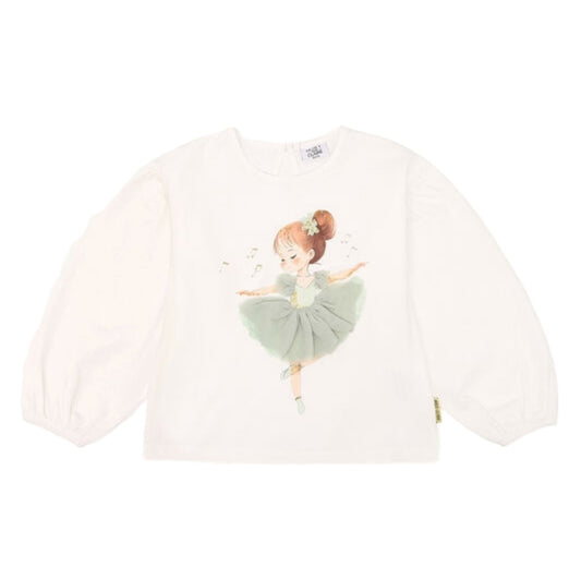 Hust & Claire Langarmshirt mit Ballerinamotiv