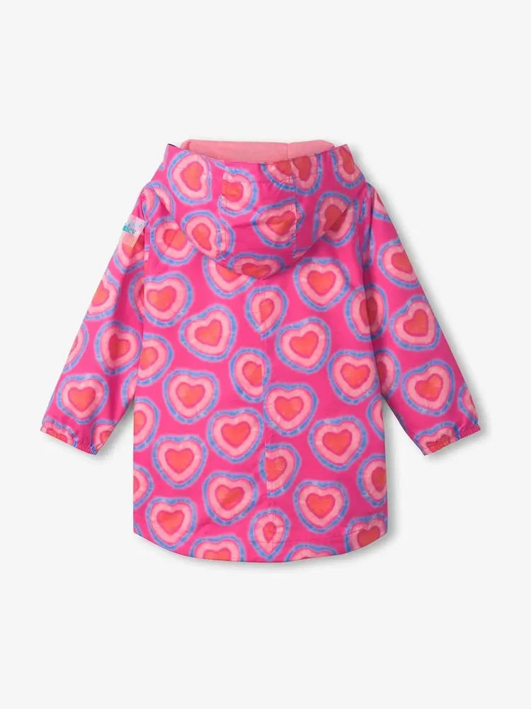 Hatley Herz Jacke – Himbeerrosa Mokkini Kindermode Mikrofaserjacke