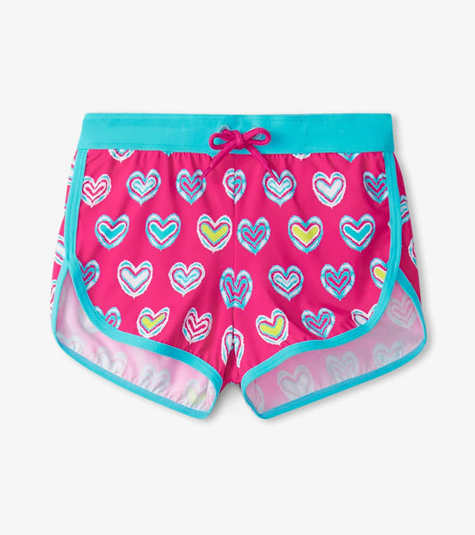 Hatley Mädchen Badehose mit Herzchen-Alloverprint - Badehosen - Hatley