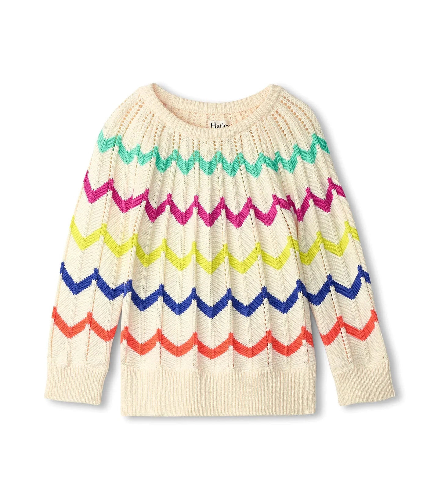 Hatley Strickpullover mit Zickzack-Muster in Regenbogenfarben - Pullover - Hatley