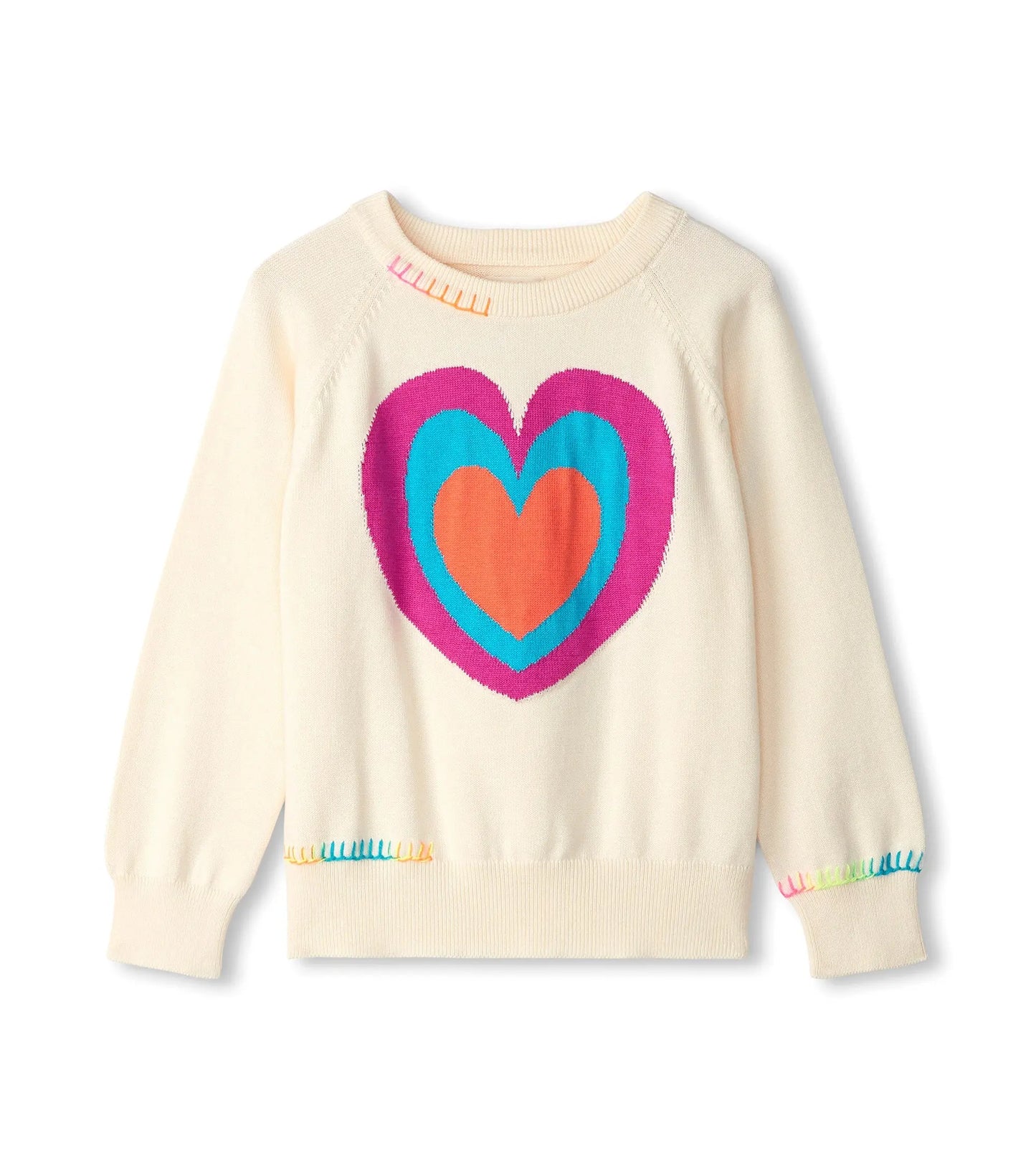 Hatley Strickpullover mit buntem Herz - Pullover - Hatley