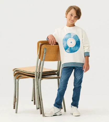 Hatley Sweatshirt mit old Vinyl-Print - Sweatshirt - Hatley