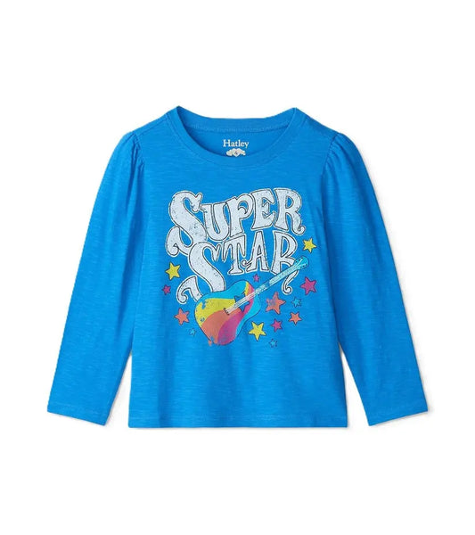 Hatley T-Shirt Langarm mit bunter Gitarre Mokkini Kindermode T-Shirt Langarm