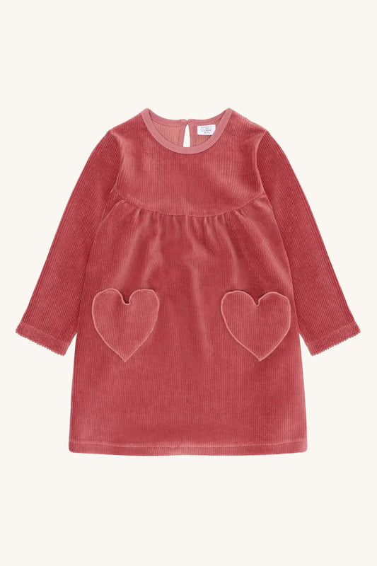 Hust & Claire Cordkleid Altrosa Herzen Mädchen Mokkini Kindermode Kleid