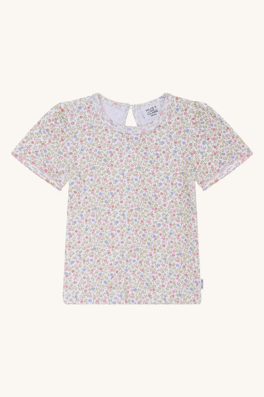 Hust & Claire HCAlma Blooming White Mokkini Kindermode T-shirt