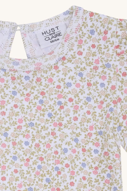 Hust & Claire HCAlma Blooming White Mokkini Kindermode T-shirt
