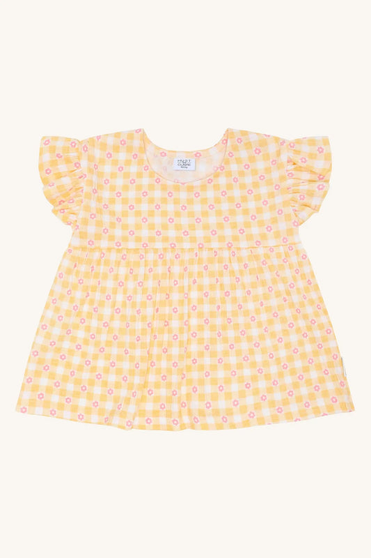 Hust & Claire HCAlma Flower Check Nectar Mokkini Kindermode T-shirt