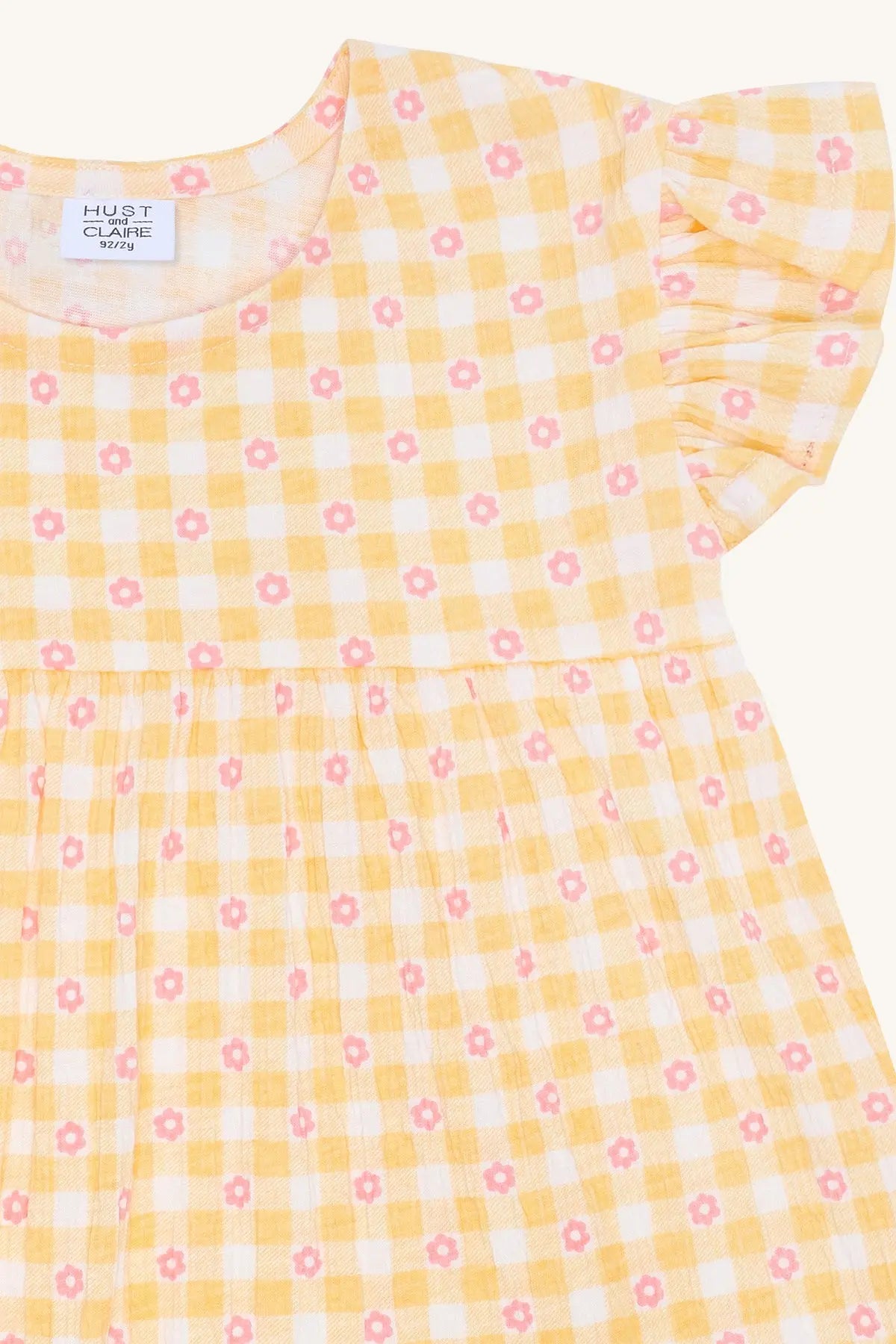 Hust & Claire HCAlma Flower Check Nectar Mokkini Kindermode T-shirt