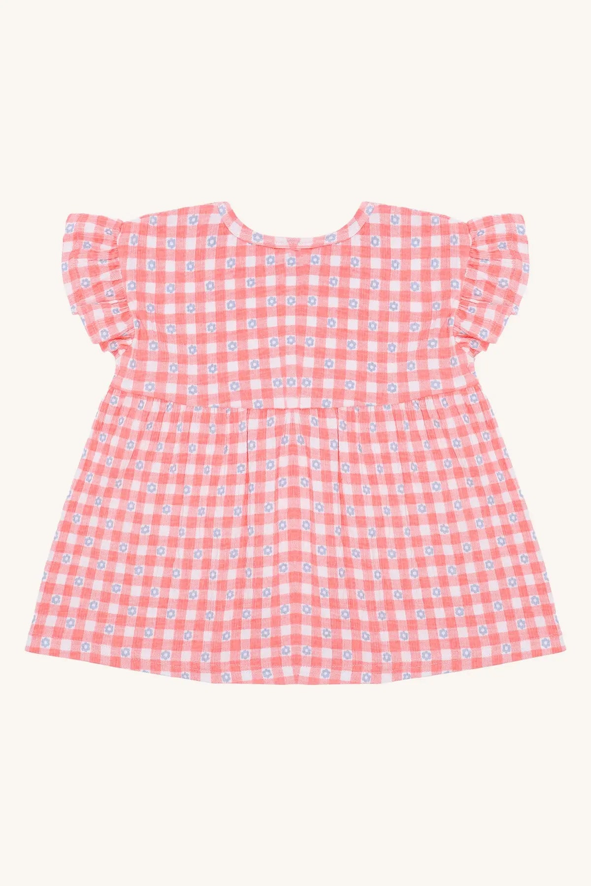 Hust & Claire HCAlma Flower Check Shell Mokkini Kindermode T-shirt