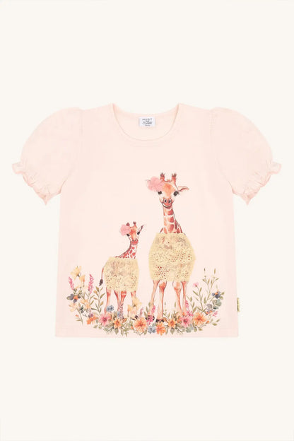 Hust & Claire HCAlma Giraffes Quartz Mokkini Kindermode T-shirt