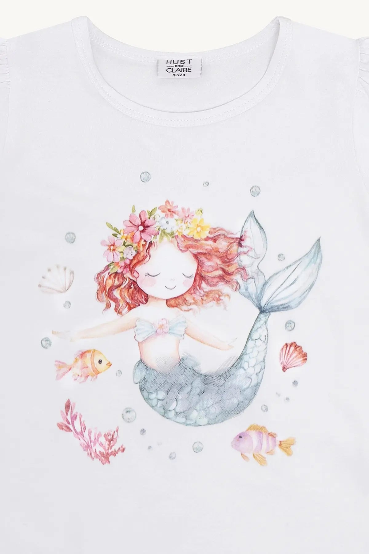 Hust & Claire HCAlma Mermaid White Mokkini Kindermode T-shirt