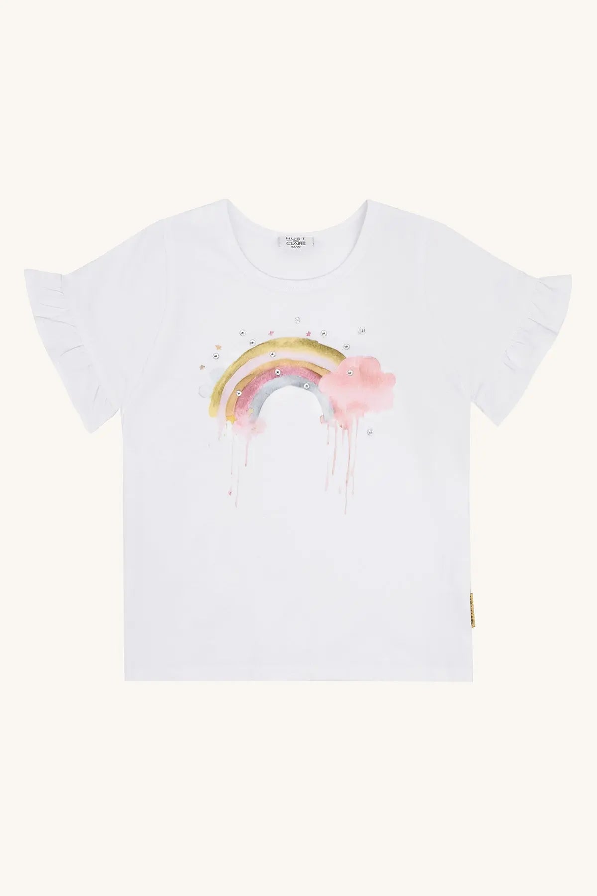 Hust & Claire HCAlma  Rainbow White Mokkini Kindermode T-shirt