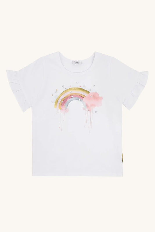 Hust & Claire HCAlma  Rainbow White Mokkini Kindermode T-shirt