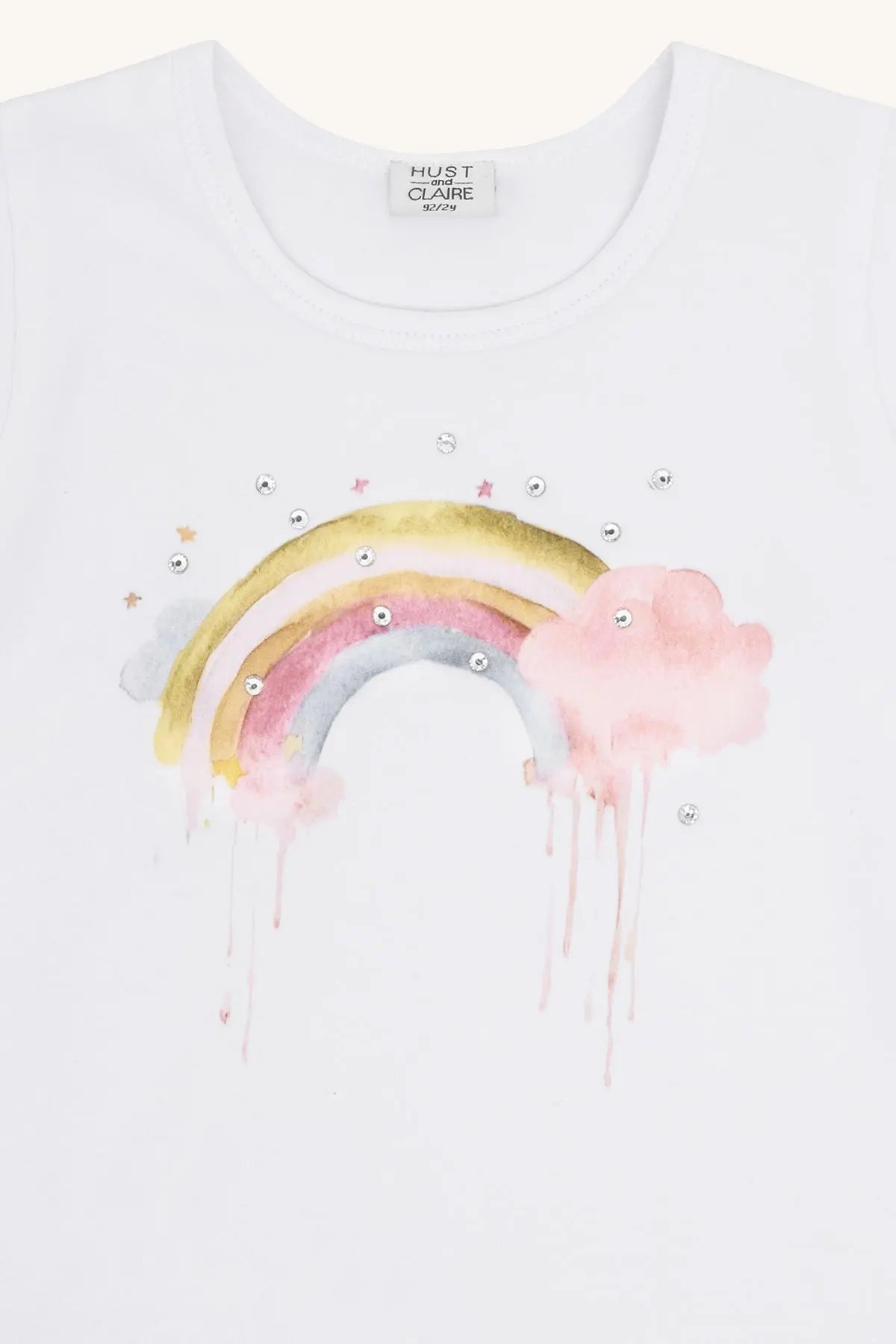 Hust & Claire HCAlma  Rainbow White Mokkini Kindermode T-shirt