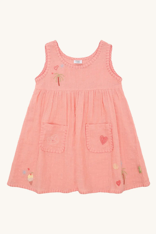 Hust & Claire HCKaroline  Dobby Shell Mokkini Kindermode Dresses