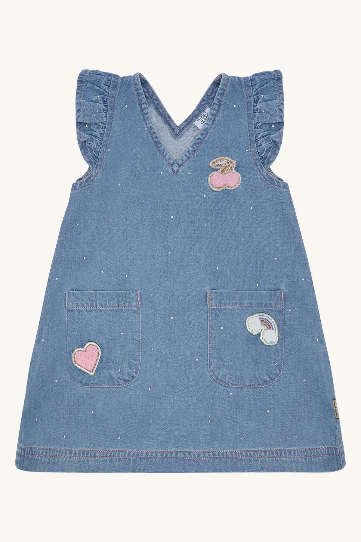 Hust & Claire HCKaroline Sparkling Blue Denim Mokkini Kindermode Dresses