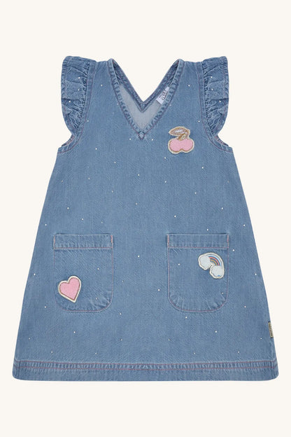 Hust & Claire HCKaroline Sparkling Blue Denim Mokkini Kindermode Dresses