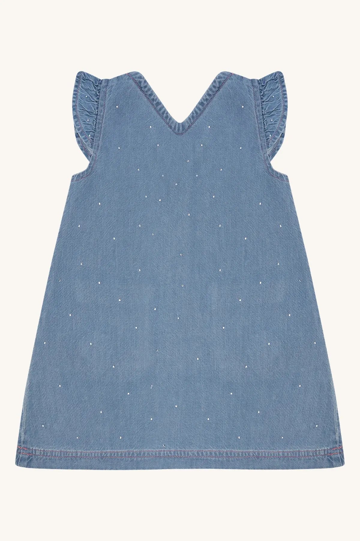 Hust & Claire HCKaroline Sparkling Blue Denim Mokkini Kindermode Dresses