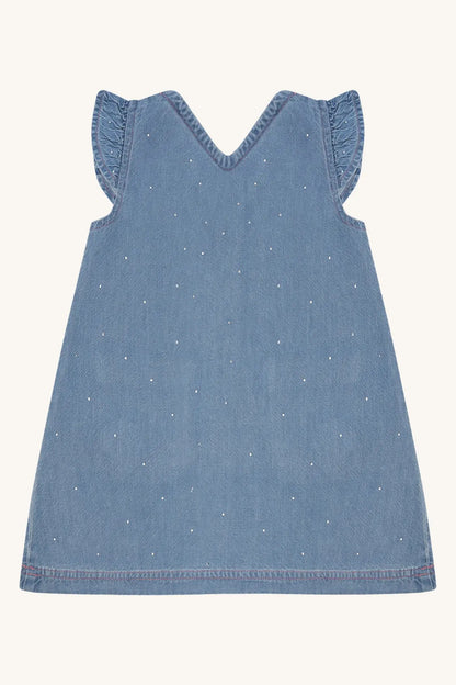Hust & Claire HCKaroline Sparkling Blue Denim Mokkini Kindermode Dresses