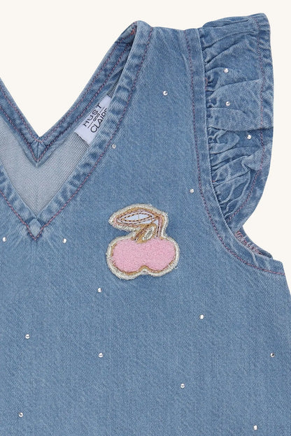 Hust & Claire HCKaroline Sparkling Blue Denim Mokkini Kindermode Dresses