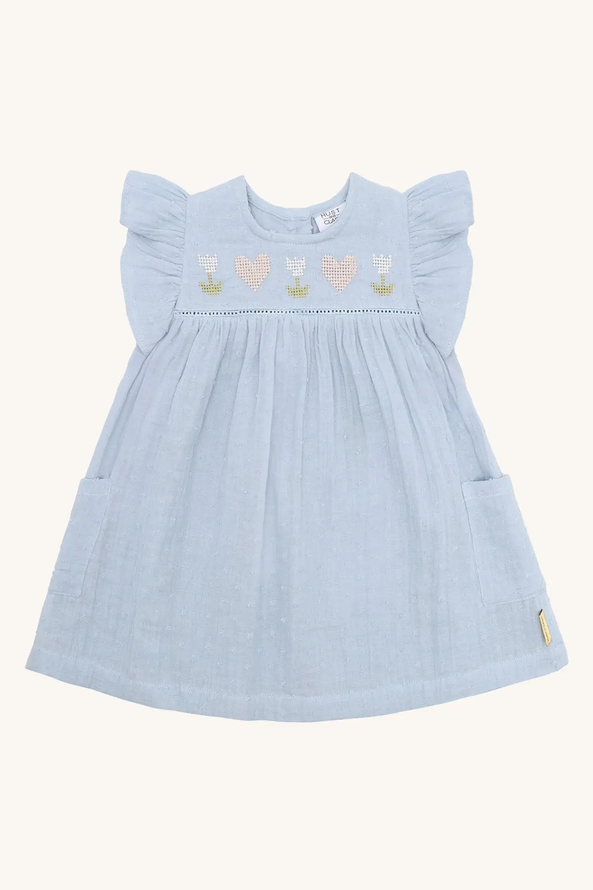 Hust & Claire HCKatinka Dobby Zen blue Mokkini Kindermode Dresses