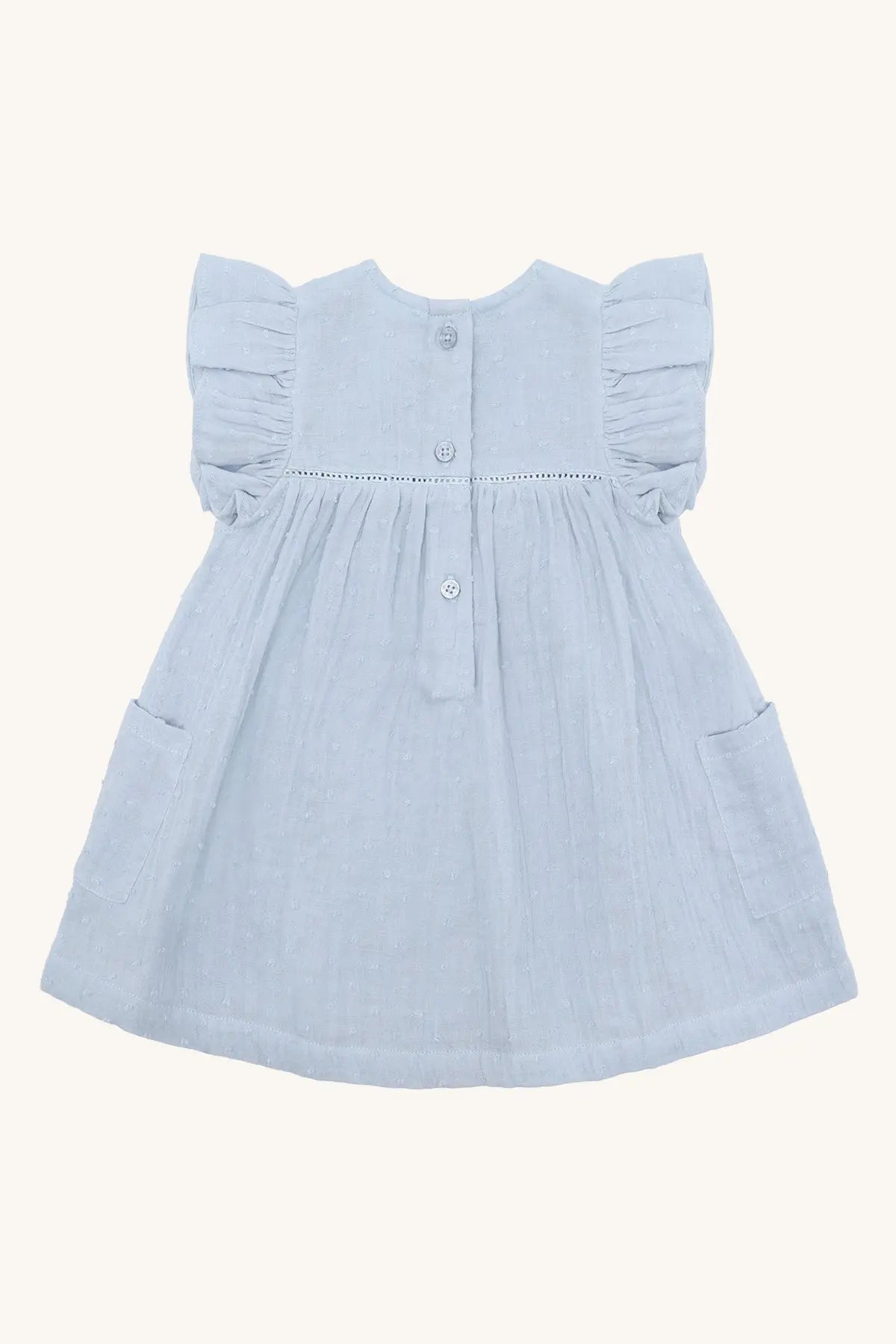 Hust & Claire HCKatinka Dobby Zen blue Mokkini Kindermode Dresses