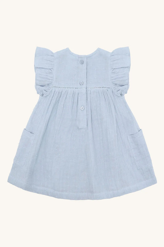 Hust & Claire HCKatinka Dobby Zen blue Mokkini Kindermode Dresses