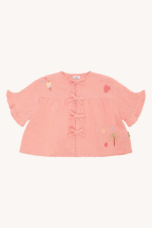 Hust & Claire HCRoselyn Dobby Shell Mokkini Kindermode Shirt