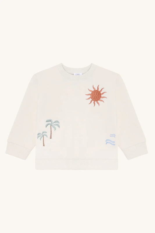 Hust & Claire HCSejer Palms Sandshell Mokkini Kindermode Sweatshirt