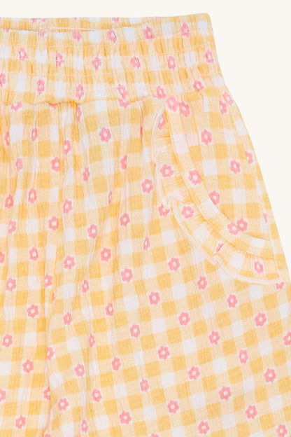 Hust & Claire HCTeah Flower Check Nectar Mokkini Kindermode Pants