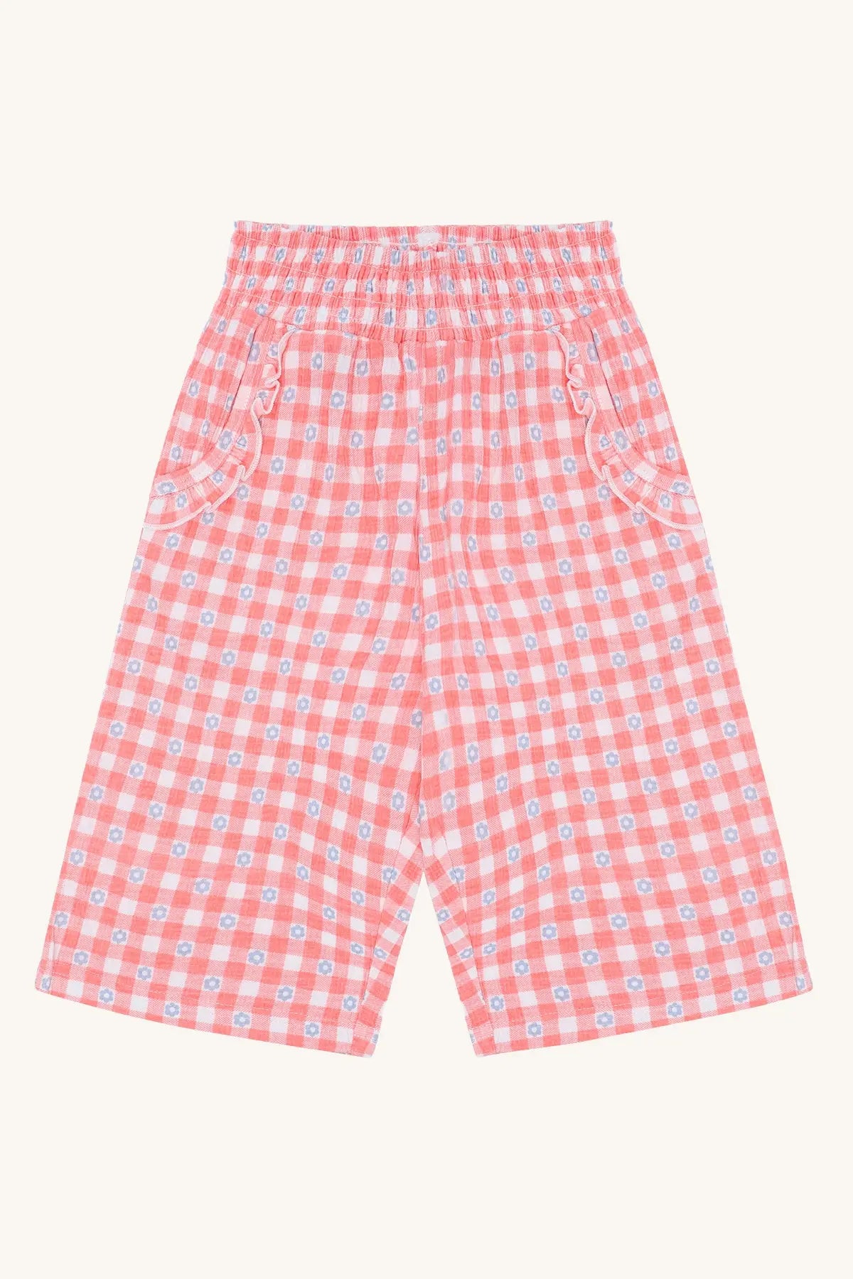 Hust & Claire HCTeah Flower Check Shell Mokkini Kindermode Pants