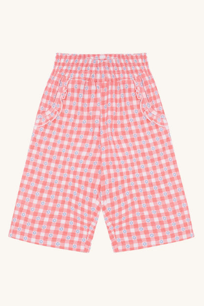 Hust & Claire HCTeah Flower Check Shell Mokkini Kindermode Pants