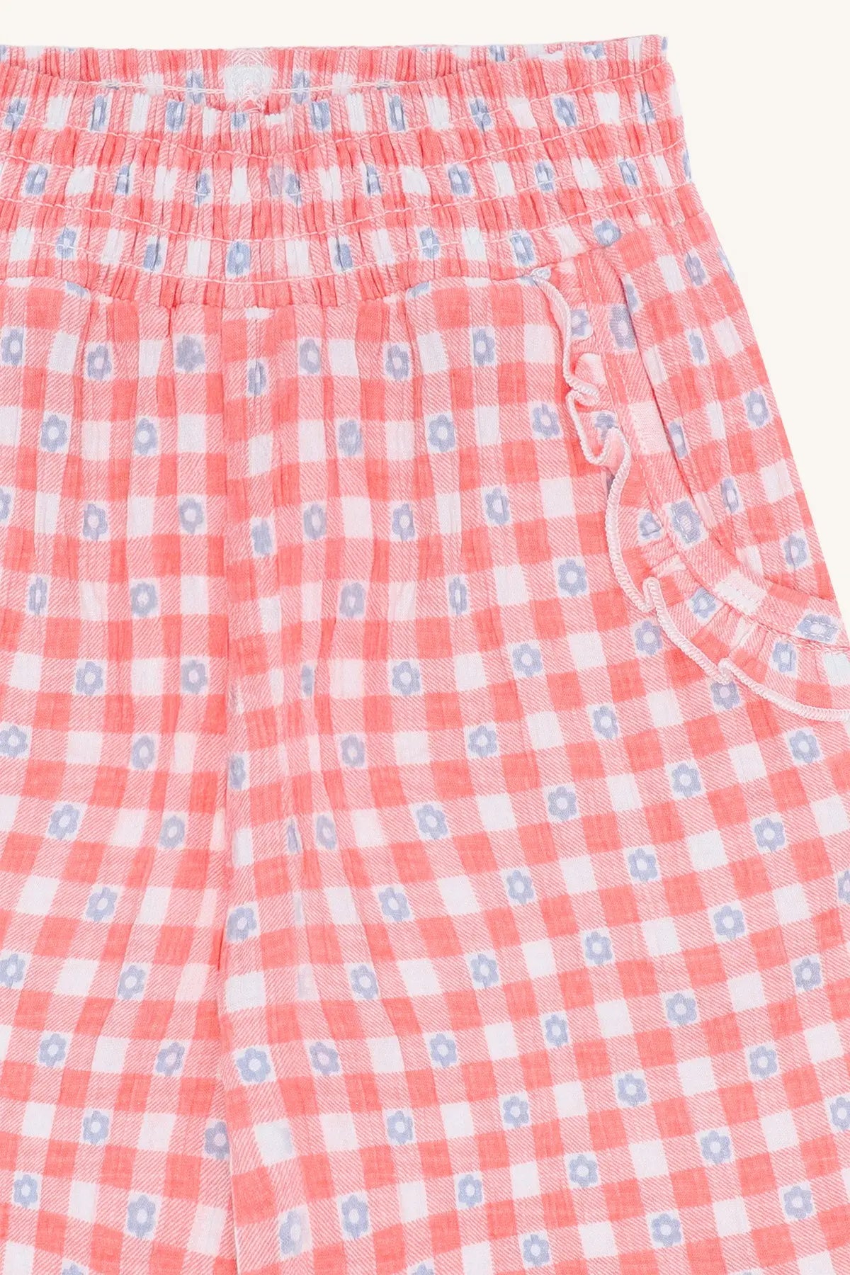 Hust & Claire HCTeah Flower Check Shell Mokkini Kindermode Pants