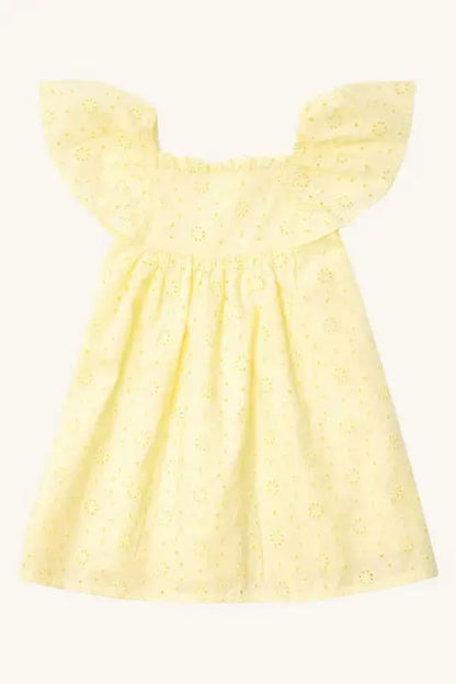 Hust & Claire Kleid aus Baumwolle mit Broderie Anglaise Mokkini Kindermode HustSommer