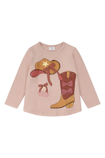 Hust & Claire Langarmshirt - Alma Cowgirl - Adoberose Mokkini Kindermode T-Shirt Langarm
