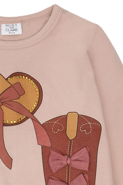 Hust & Claire Langarmshirt - Alma Cowgirl - Adoberose Mokkini Kindermode T-Shirt Langarm