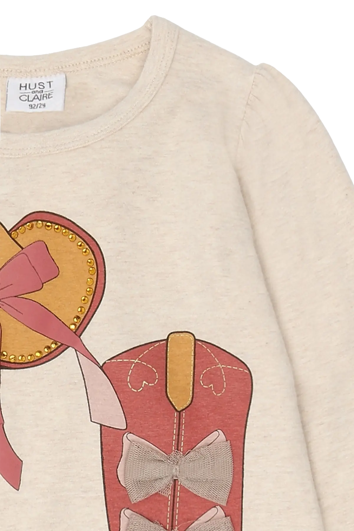 Hust & Claire Langarmshirt - Alma Cowgirl - French Oak Mokkini Kindermode T-Shirt Langarm